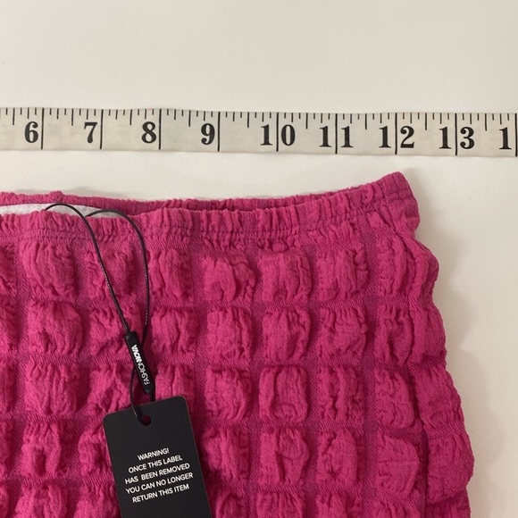 Fashion Nova Popcorn Pant Set Flare Medium Barbiecore - Picture 6 of 13